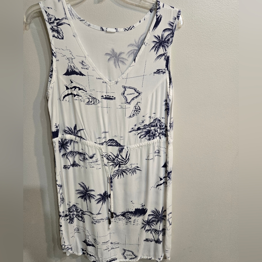 Palmwave Hawaiian Dress cruise, winter vacation, or summer Size M